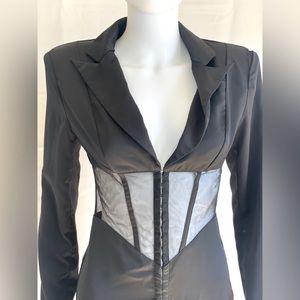 Black sexy longsleeve dress